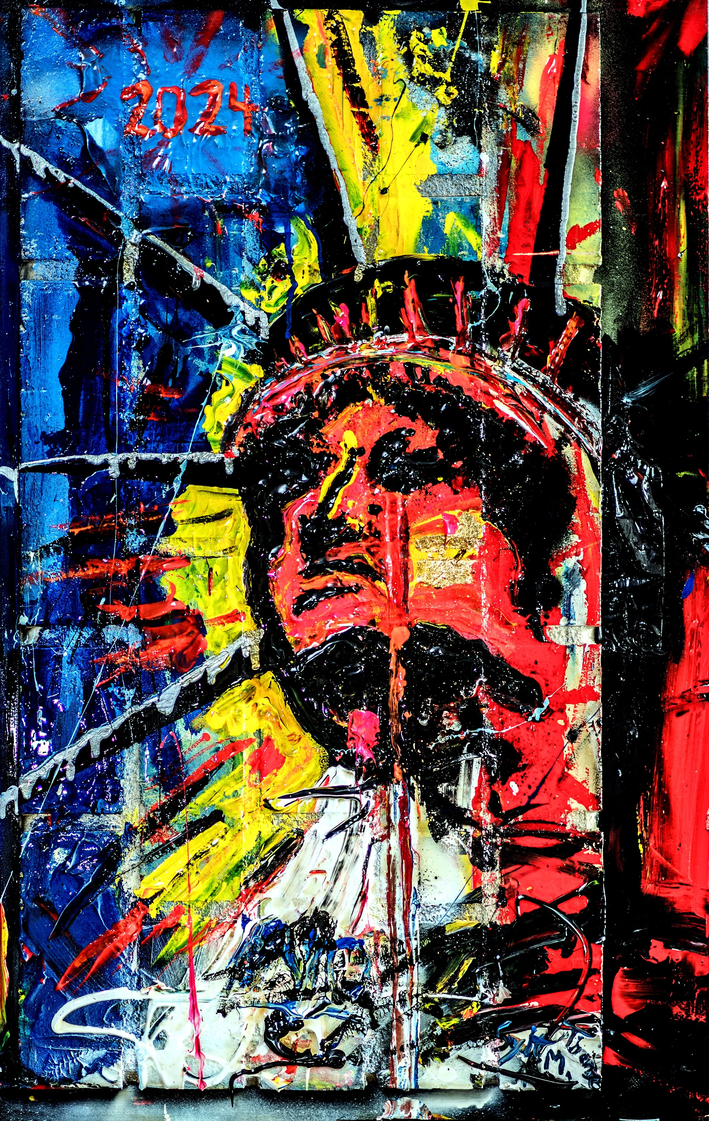 Liberty 1 auf Steinplatte Multimedia Acryl 2024